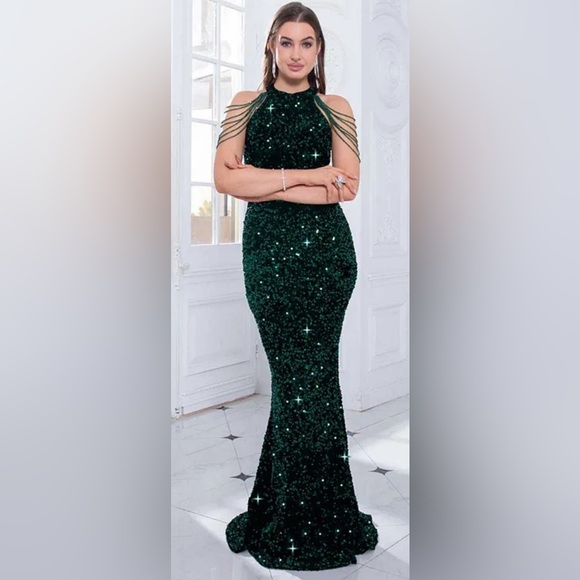 Jane Chic Designs Elegant Sequin Chain Dress - Picture 3 of 5